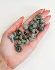 LABRADORITE MINI MUSHROOM - 2025 vibes, 33 bday, Black Friday sale, crystal mushroom, end of year sale, holiday sale, labradorite, mini mushroom, mushroom, new year sale, pocket crystal, pocket crystals, pocket stone, protection gift bundle, transform gift bundle - The Mineral Maven