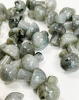 LABRADORITE MINI MUSHROOM - 2025 vibes, 33 bday, Black Friday sale, crystal mushroom, end of year sale, holiday sale, labradorite, mini mushroom, mushroom, new year sale, pocket crystal, pocket crystals, pocket stone, protection gift bundle, transform gift bundle - The Mineral Maven