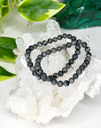LARVIKITE 6mm - HANDMADE CRYSTAL BRACELET - 6mm, august 2025 restock, bracelet, cancer, crystal bracelet, grey larvikite, handmade bracelet, jewelry, larvikite, market bracelet, water, Wearable - The Mineral Maven