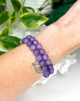 LEPIDOLITE 8mm - HANDMADE CRYSTAL BRACELET - 10 Dec Inventory, 8mm, bracelet, bracelet inventory check, crystal bracelet, emotional support, grief gift bundle, handmade bracelet, jewelry, June 2025 inventory check, lepidolite, libra, market bracelet, pisces, Scorpio Season, water, Wearable - The Mineral Maven