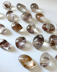 LODOLITE (GARDEN QUARTZ) LENS - 2025 vibes, 33 bday, 444 sale, Black Friday sale, garden quartz, holiday sale, lodolite, phantom quartz, polished, polished stone, quartz, rose quartz, scenic quartz, spring equinox, spring things, springtime, vernal vibes - The Mineral Maven
