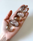 LODOLITE (GARDEN QUARTZ) LENS - 2025 vibes, 33 bday, 444 sale, Black Friday sale, garden quartz, holiday sale, lodolite, phantom quartz, polished, polished stone, quartz, rose quartz, scenic quartz, spring equinox, spring things, springtime, vernal vibes - The Mineral Maven