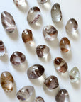 LODOLITE (GARDEN QUARTZ) LENS - 2025 vibes, 33 bday, 444 sale, Black Friday sale, garden quartz, holiday sale, lodolite, phantom quartz, polished, polished stone, quartz, rose quartz, scenic quartz, spring equinox, spring things, springtime, vernal vibes - The Mineral Maven