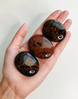 MAHOGANY OBSIDIAN PALM STONE - 33 bday, 444 sale, end of year sale, flash sale, holiday sale, mahogany obsidian, new year sale, obsidian, palm, palm stone, polished, protection gift bundle - The Mineral Maven