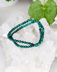 MALACHITE 4mm - HANDMADE CRYSTAL BRACELET - 4mm, bracelet, crystal bracelet, earth, green, handmade bracelet, jewelry, June 2025 inventory check, malachite, market bracelet, sagittarius, scorpio, Scorpio Season, spring collection, taurus, Wearable - The Mineral Maven