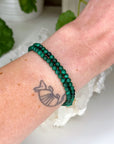 MALACHITE 4mm - HANDMADE CRYSTAL BRACELET - 4mm, bracelet, crystal bracelet, earth, green, handmade bracelet, jewelry, June 2025 inventory check, malachite, market bracelet, sagittarius, scorpio, Scorpio Season, spring collection, taurus, Wearable - The Mineral Maven