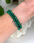 MALACHITE 6mm - HANDMADE CRYSTAL BRACELET - 6mm, bracelet, crystal bracelet, earth, green, handmade bracelet, jewelry, June 2025 inventory check, malachite, market bracelet, sagittarius, scorpio, Scorpio Season, spring collection, taurus, Wearable - The Mineral Maven