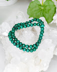 MALACHITE 6mm - HANDMADE CRYSTAL BRACELET - 6mm, bracelet, crystal bracelet, earth, green, handmade bracelet, jewelry, June 2025 inventory check, malachite, market bracelet, sagittarius, scorpio, Scorpio Season, spring collection, taurus, Wearable - The Mineral Maven