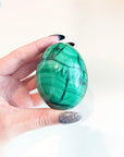 MALACHITE EGG - 2025 vibes, 33 bday, egg, flash sale, green, holiday sale, malachite, malachite egg, new year sale, polished stone, spring equinox, spring things, taurus, taurus season, transform gift bundle - The Mineral Maven