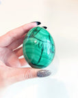 MALACHITE EGG - 2025 vibes, 33 bday, egg, flash sale, green, holiday sale, malachite, malachite egg, new year sale, polished stone, spring equinox, spring things, taurus, taurus season, transform gift bundle - The Mineral Maven