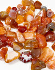 MALAWI CARNELIAN AGATE TUMBLE - career, carnelian, crystals for beginners, emotional support, fertility, Leo szn, pocket crystal, pocket stone, spring things, tumble, tumbled stone - The Mineral Maven