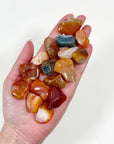 MALAWI CARNELIAN AGATE TUMBLE - career, carnelian, crystals for beginners, emotional support, fertility, Leo szn, pocket crystal, pocket stone, spring things, tumble, tumbled stone - The Mineral Maven