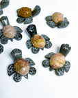 MARBLE SEA TURTLE - 33 bday, Black Friday sale, crystal critter, fossiliferous marble, holiday sale, marble, polished, polished stone, sea turtle, summer vibes, turtle - The Mineral Maven