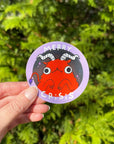 MERRY CRISIS KRAMPUS LOGO STICKERS - energy tool, krampus logo, krampusnacht, merch, sticker - The Mineral Maven