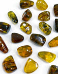 MEXICAN AMBER - 2025 vibes, 33 bday, amber, Black Friday sale, end of year sale, holiday sale, mexican amber, new year new crystals, pocket crystal, pocket stone, polished stone, transform gift bundle, tumble - The Mineral Maven