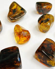 MEXICAN AMBER - 2025 vibes, 33 bday, amber, Black Friday sale, end of year sale, holiday sale, mexican amber, new year new crystals, pocket crystal, pocket stone, polished stone, transform gift bundle, tumble - The Mineral Maven