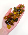 MEXICAN AMBER - 2025 vibes, 33 bday, amber, Black Friday sale, end of year sale, holiday sale, mexican amber, new year new crystals, pocket crystal, pocket stone, polished stone, transform gift bundle, tumble - The Mineral Maven