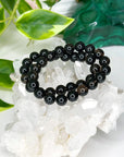 MIDNIGHT LACE OBSIDIAN 10mm - HANDMADE CRYSTAL BRACELET - 10 Dec Inventory, 10mm, black, black obsidian, bracelet, bracelet inventory check, crystal bracelet, earth, Friday the 13th, handmade bracelet, jewelry, June 2025 inventory check, lace obsidian, market bracelet, midnight lace obsidian, obsidian, sagittarius, scorpio, Wearable - The Mineral Maven
