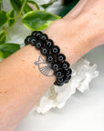 MIDNIGHT LACE OBSIDIAN 10mm - HANDMADE CRYSTAL BRACELET - 10 Dec Inventory, 10mm, black, black obsidian, bracelet, bracelet inventory check, crystal bracelet, earth, Friday the 13th, handmade bracelet, jewelry, June 2025 inventory check, lace obsidian, market bracelet, midnight lace obsidian, obsidian, sagittarius, scorpio, Wearable - The Mineral Maven
