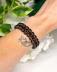 MIDNIGHT LACE OBSIDIAN 8mm - HANDMADE CRYSTAL BRACELET - 10 Dec Inventory, 8mm, black, black obsidian, bracelet, bracelet inventory check, crystal bracelet, earth, Friday the 13th, handmade bracelet, jewelry, June 2025 inventory check, lace obsidian, market bracelet, midnight lace obsidian, obsidian, sagittarius, scorpio, Wearable - The Mineral Maven