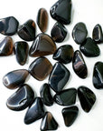 MIDNIGHT LACE OBSIDIAN TUMBLE - Black Friday sale, end of year sale, Friday the 13th, holiday sale, mercury rx, midnight lace obsidian, obsidian, pocket crystal, pocket stone, protection gift bundle, tumble - The Mineral Maven