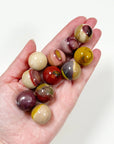 MOOKAITE MINI SPHERE - 6th anniversary, mini sphere, mookaite, mookaite jasper, pocket crystal, pocket crystals, pocket stone, polished, polished stone, sphere - The Mineral Maven