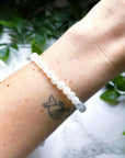 MOONSTONE 6mm - HANDMADE CRYSTAL BRACELET - 6mm, air, april astro, aquarius, aquarius stack, bracelet, cancer, cancer stack, clear/white, crystal bracelet, emotional support, fertility, gemini, gemini stack, handmade bracelet, jewelry, joy gift bundle, june wrist candy, libra, libra stack, market bracelet, may day/beltane, moonstone, new beginnings gift bundle, pisces, pisces stack, recently added, solar eclipse, summer solstice, summer wrist candy, virgo, virgo stack, Wearable - The Mineral Maven