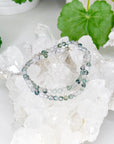 MOSS AGATE 4mm - HANDMADE CRYSTAL BRACELET - 4mm, bracelet, crystal bracelet, earth, emotional support, faceted, handmade bracelet, jewelry, June 2025 inventory check, market bracelet, moss agate, spring collection, virgo, Wearable - The Mineral Maven