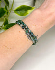 MOSS AGATE (FACETED) 6mm - HANDMADE CRYSTAL BRACELET - 10 Dec Inventory, 6mm, bracelet, bracelet inventory check, crystal bracelet, earth, emotional support, faceted, handmade bracelet, jewelry, June 2025 inventory check, market bracelet, mercury retrograde stack, moss agate, virgo, virgo stack, Wearable - The Mineral Maven