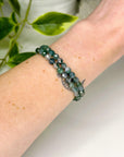 MOSS AGATE (FACETED) 6mm - HANDMADE CRYSTAL BRACELET - 10 Dec Inventory, 6mm, bracelet, bracelet inventory check, crystal bracelet, earth, emotional support, faceted, handmade bracelet, jewelry, June 2025 inventory check, market bracelet, mercury retrograde stack, moss agate, virgo, virgo stack, Wearable - The Mineral Maven