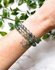 MOSS AGATE (FACETED) 8mm - HANDMADE CRYSTAL BRACELET - 10 Dec Inventory, 8mm, bracelet, bracelet inventory check, crystal bracelet, earth, faceted, handmade bracelet, jewelry, June 2025 inventory check, mercury retrograde stack, moss agate, virgo, virgo stack, Wearable - The Mineral Maven