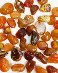 NATURAL CARNELIAN TUMBLE - 33 bday, Black Friday sale, career, carnelian, crystals for beginners, emotional support, end of year sale, fertility, holiday sale, joy gift bundle, Leo szn, natural carnelian, new year sale, pocket crystal, pocket stone, spring things, tumble, untreated carnelian - The Mineral Maven