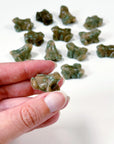 NUNDOORITE MINI FROG - crystal critter, crystal frog, frog, mini frog, nundoorite - The Mineral Maven