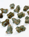 NUNDOORITE MINI FROG - crystal critter, crystal frog, frog, mini frog, nundoorite - The Mineral Maven