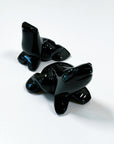 OBSIDIAN MEDIUM FROG - black obsidian, crystal critter, crystal frog, frog, medium frog, obsidian - The Mineral Maven