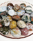 OCEAN JASPER PALM STONE - 33 bday, 444 sale, Black Friday sale, emotional support, end of year sale, holiday sale, new year sale, ocean jasper, palm, palm stone, palmstone, polished, spring equinox - The Mineral Maven