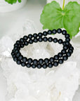 ONYX (MATTE) 6mm - HANDMADE CRYSTAL BRACELET - 6mm, black, black onyx, bracelet, crystal bracelet, earth, handmade bracelet, jewelry, June 2025 inventory check, Leo, market bracelet, onyx, Scorpio Season, spring collection, Wearable - The Mineral Maven