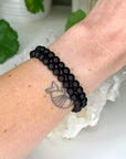 ONYX (MATTE) 6mm - HANDMADE CRYSTAL BRACELET - 6mm, black, black onyx, bracelet, crystal bracelet, earth, handmade bracelet, jewelry, June 2025 inventory check, Leo, market bracelet, onyx, Scorpio Season, spring collection, Wearable - The Mineral Maven