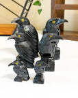 ONYX RAVEN - black onyx, crow, crystal critter, new critter drop, onyx, polished, polished stone, raven - The Mineral Maven