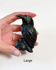 ONYX RAVEN - black onyx, crow, crystal critter, new critter drop, onyx, polished, polished stone, raven - The Mineral Maven