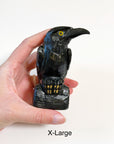 ONYX RAVEN - black onyx, crow, crystal critter, new critter drop, onyx, polished, polished stone, raven - The Mineral Maven