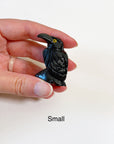 ONYX RAVEN - black onyx, crow, crystal critter, new critter drop, onyx, polished, polished stone, raven - The Mineral Maven