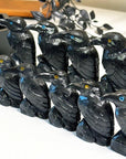 ONYX RAVEN - black onyx, crow, crystal critter, new critter drop, onyx, polished, polished stone, raven - The Mineral Maven