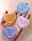 OOPS HEART STICKER 4-PACK *DISCOUNTED* - Black Friday sale, energy tool, heart sticker, merch, sticker, valentines vibes - The Mineral Maven