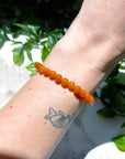 ORANGE AVENTURINE 6mm - HANDMADE CRYSTAL BRACELET - 6mm, bracelet, career, crystal bracelet, fertility, fire, handmade bracelet, jewelry, June 2025 inventory check, market bracelet, Orange, orange aventurine, Wearable - The Mineral Maven