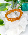 ORANGE AVENTURINE 6mm - HANDMADE CRYSTAL BRACELET - 6mm, bracelet, career, crystal bracelet, fertility, fire, handmade bracelet, jewelry, June 2025 inventory check, market bracelet, Orange, orange aventurine, Wearable - The Mineral Maven