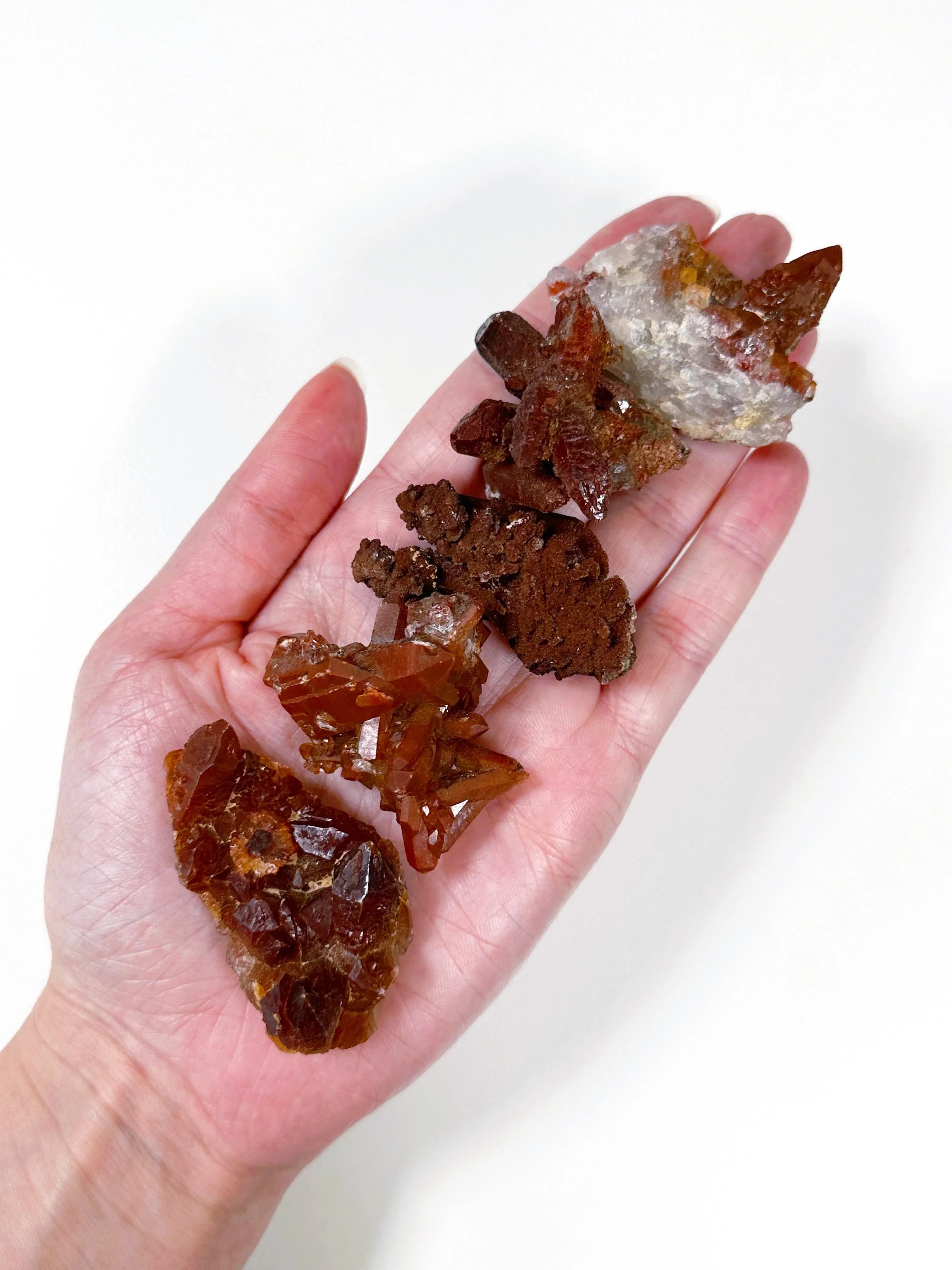 'OXBLOOD' HEMATITE IN QUARTZ CLUSTER