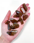 'OXBLOOD' HEMATITE IN QUARTZ POINT - Black Friday sale, crystals, hematite, hematite in quartz, hematoid quartz, oxblood hematite in quartz, quartz cluster, raw crystal, raw point, raw stone, rough crystal, Rough Stone - The Mineral Maven