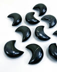 PERUVIAN BLACK JADE CRESCENT MOON - 33 bday, black jade, holiday sale, jade, new year new crystals, peruvian black jade, polished stone, protection gift bundle - The Mineral Maven