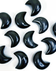 PERUVIAN BLACK JADE CRESCENT MOON - 33 bday, black jade, holiday sale, jade, new year new crystals, peruvian black jade, polished stone, protection gift bundle - The Mineral Maven